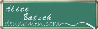 Alice Batsch Visitenkarte